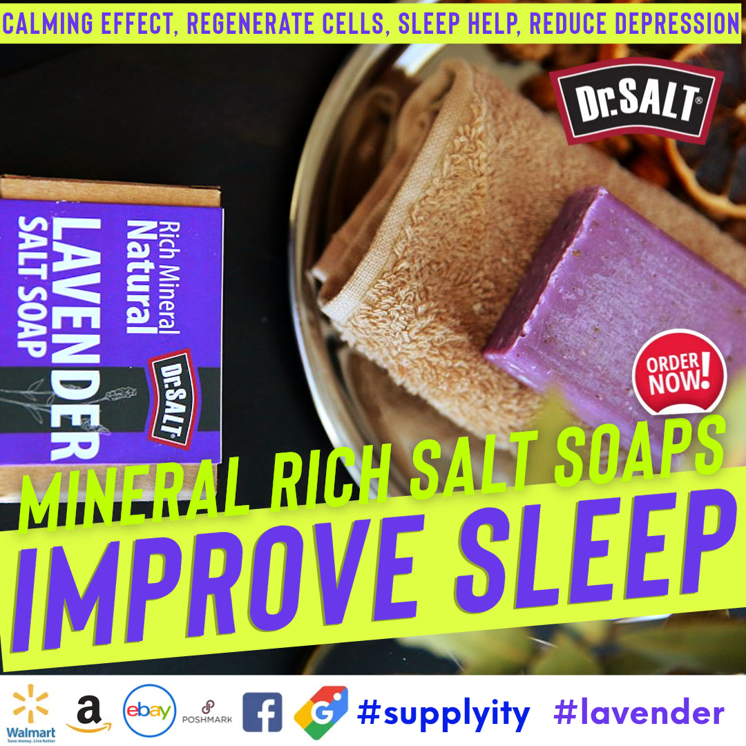 Dr.Salt Rich Mineral Natural Salt Soap (2 Bars) Deep Cleaning, Remove Skin Spots, Healthy