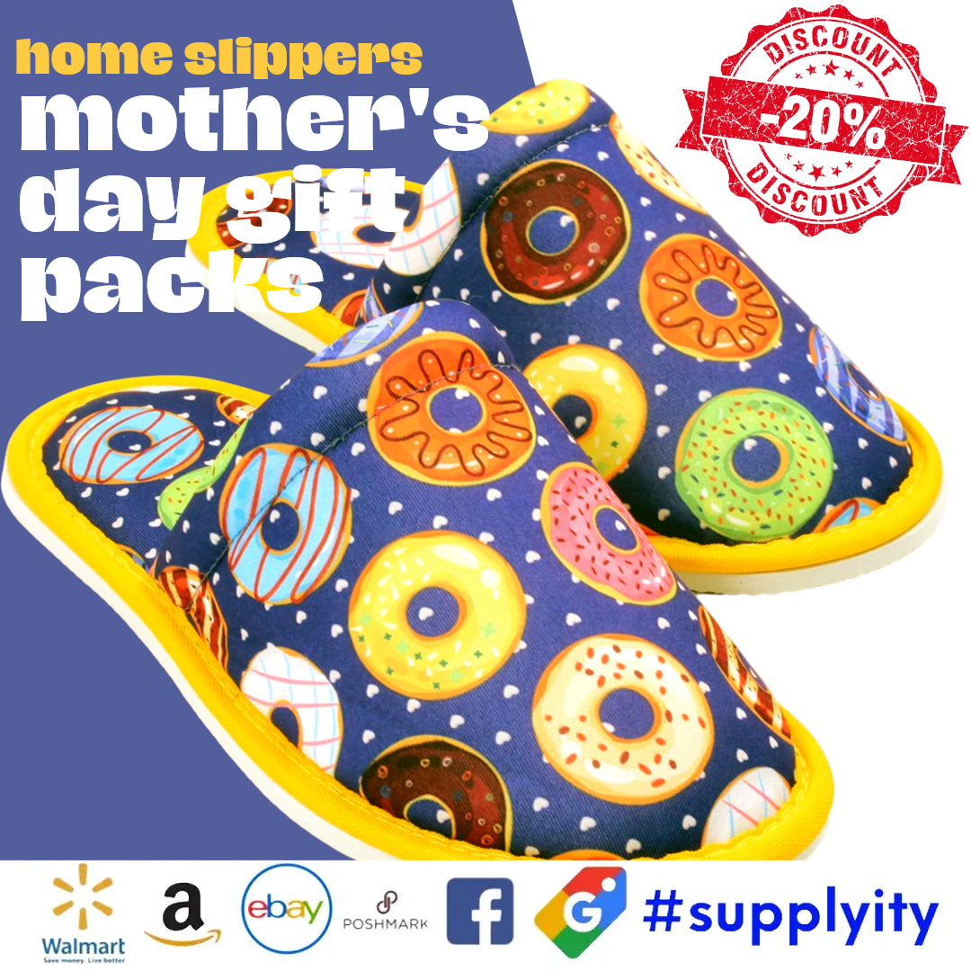 Chochili Bayan Mor Donut Ev Terliği Mor Sarı Hafif Sessiz Yürüyüş Boyu 7 - 8
