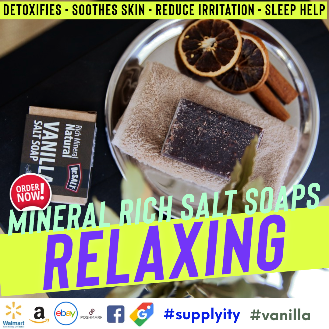 Dr.Salt Rich Mineral Natural Salt Soap (2 Bars) Deep Cleaning, Remove Skin Spots, Healthy