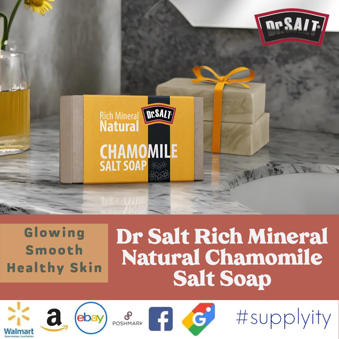 Dr.Salt Rich Mineral Natural Salt Soap (2 Bars) Deep Cleaning, Remove Skin Spots, Healthy