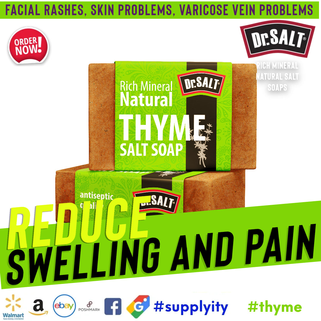 Dr.Salt Rich Mineral Natural Salt Soap (2 Bars) Deep Cleaning, Remove Skin Spots, Healthy