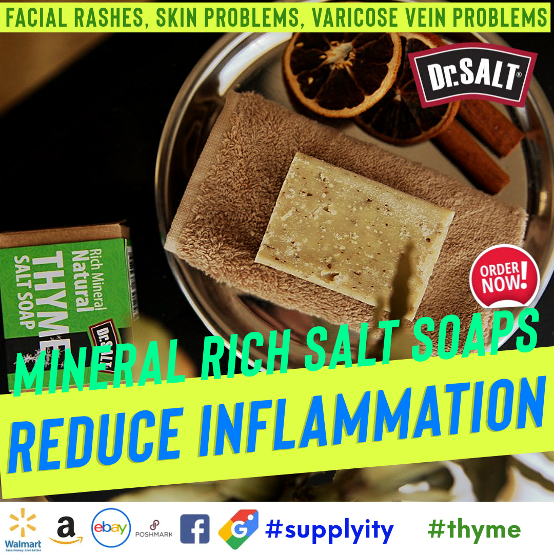 Dr.Salt Rich Mineral Natural Salt Soap (2 Bars) Deep Cleaning, Remove Skin Spots, Healthy