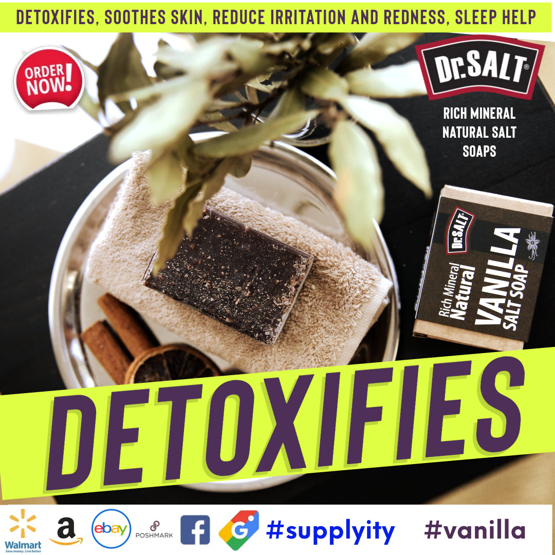 Dr.Salt Rich Mineral Natural Salt Soap (2 Bars) Deep Cleaning, Remove Skin Spots, Healthy