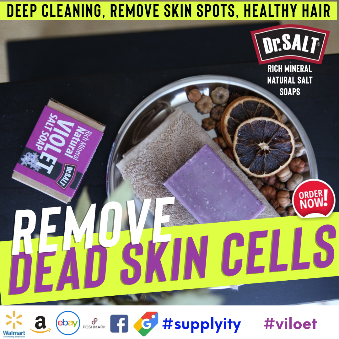 Dr.Salt Rich Mineral Natural Salt Soap (2 Bars) Deep Cleaning, Remove Skin Spots, Healthy