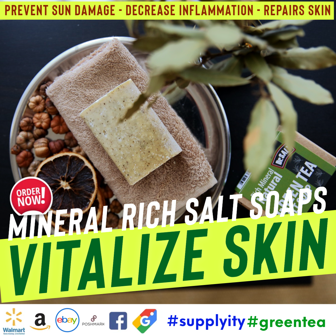 Dr.Salt Rich Mineral Natural Salt Soap (2 Bars) Deep Cleaning, Remove Skin Spots, Healthy