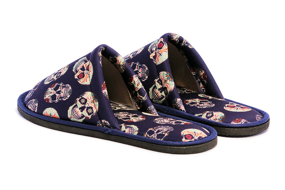 Gift Pack Big Skull For Him Mexican Skull For Her Home Slippers Kitchen Garage Bedroom Lightweight - supplyity
