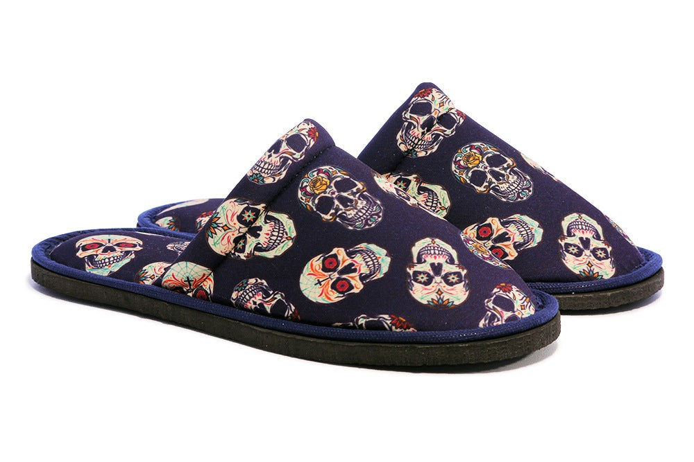 Gift Pack Big Skull For Him Mexican Skull For Her Home Slippers Kitchen Garage Bedroom Lightweight - supplyity