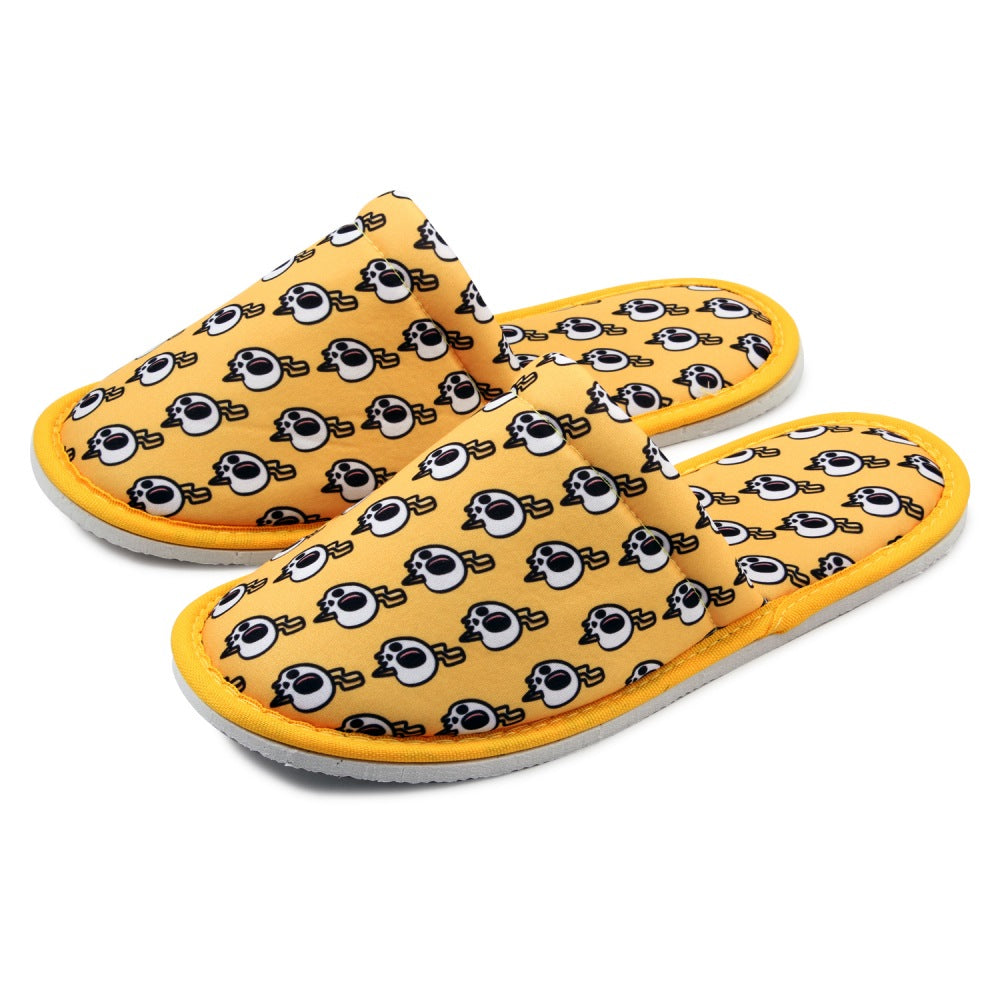 Chochili Men Lightning Skull Home Slippers Yellow White Lightweight Silent Walk Size 8 to 10 - supplyity