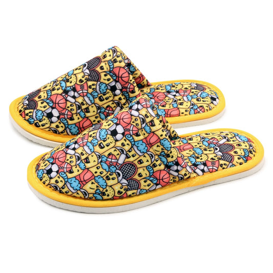 Chochili Men Minion Home Slippers Yellow Blue Lightweight Silent Walk Size 8 to 10 - supplyity