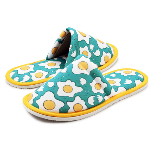 Chochili Women Egg Home Slippers Green Yellow Lightweight Silent Walk Size 7 to 8 - supplyity
