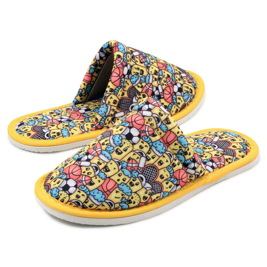 Chochili Women Minion Home Slippers Yellow Blue Lightweight Silent Walk Size 7 to 8 - supplyity