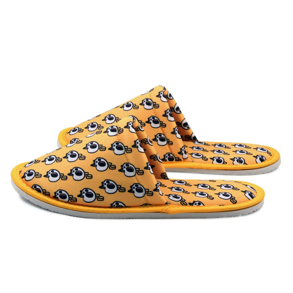Chochili Men Lightning Skull Home Slippers Yellow White Lightweight Silent Walk Size 8 to 10 - supplyity