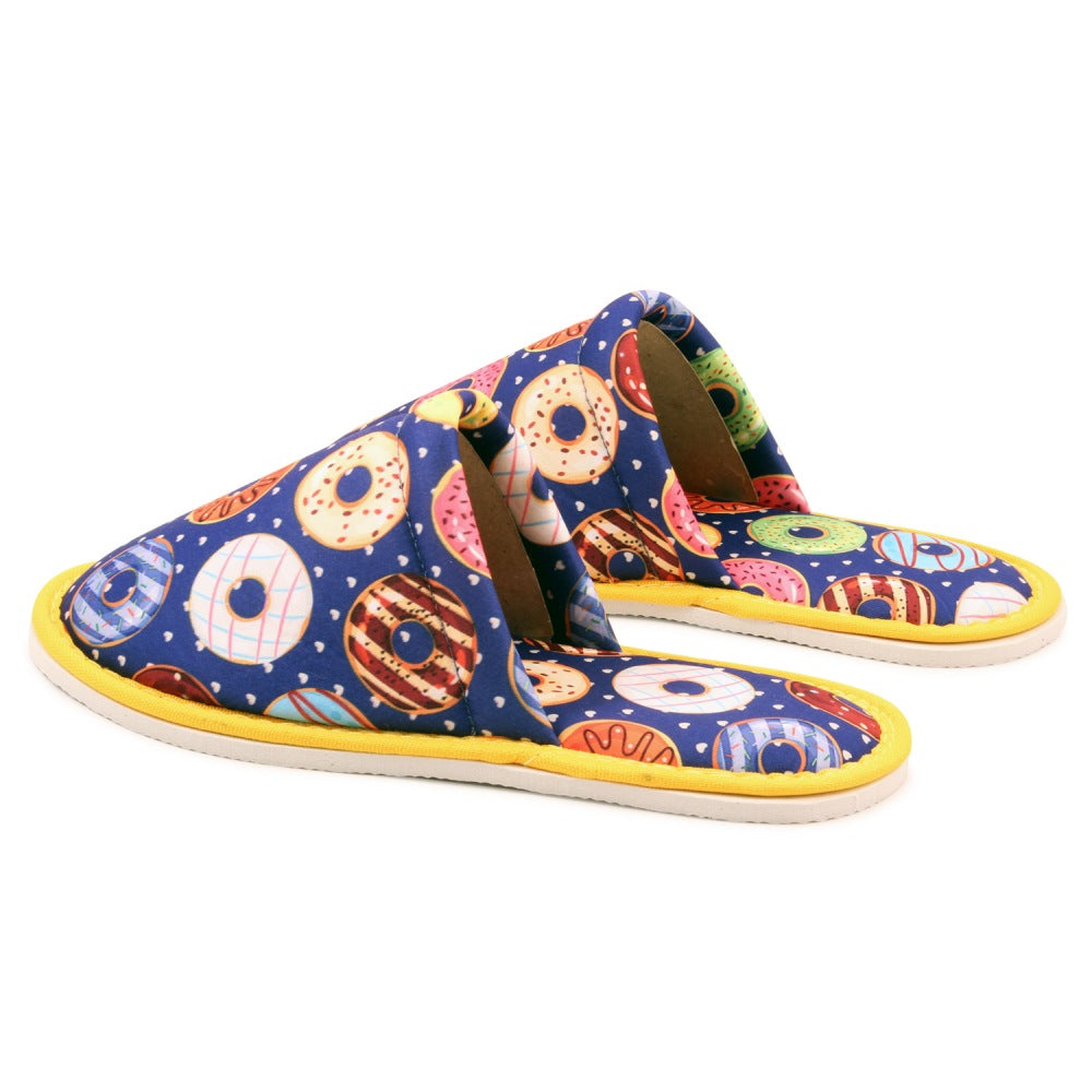 Gift Pack Donut For Him Purple Donut For Her Home Slippers Kitchen Garage Dorm Bedroom Lightweight - supplyity