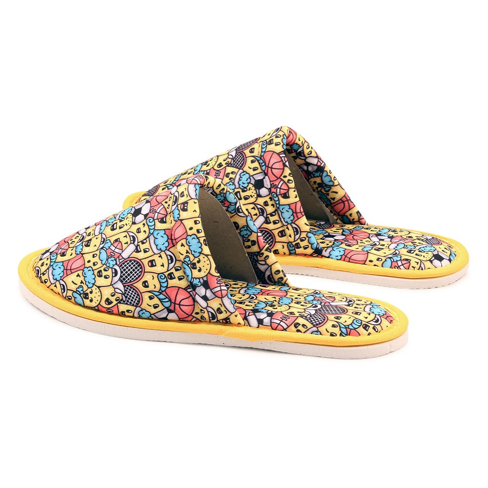 Chochili Women Minion Home Slippers Yellow Blue Lightweight Silent Walk Size 7 to 8 - supplyity