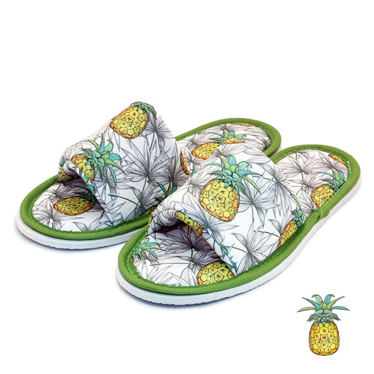 Chochili Women Open Toe Pineapple Home Garage Kitchen Dorm Slippers Lightweight - supplyity