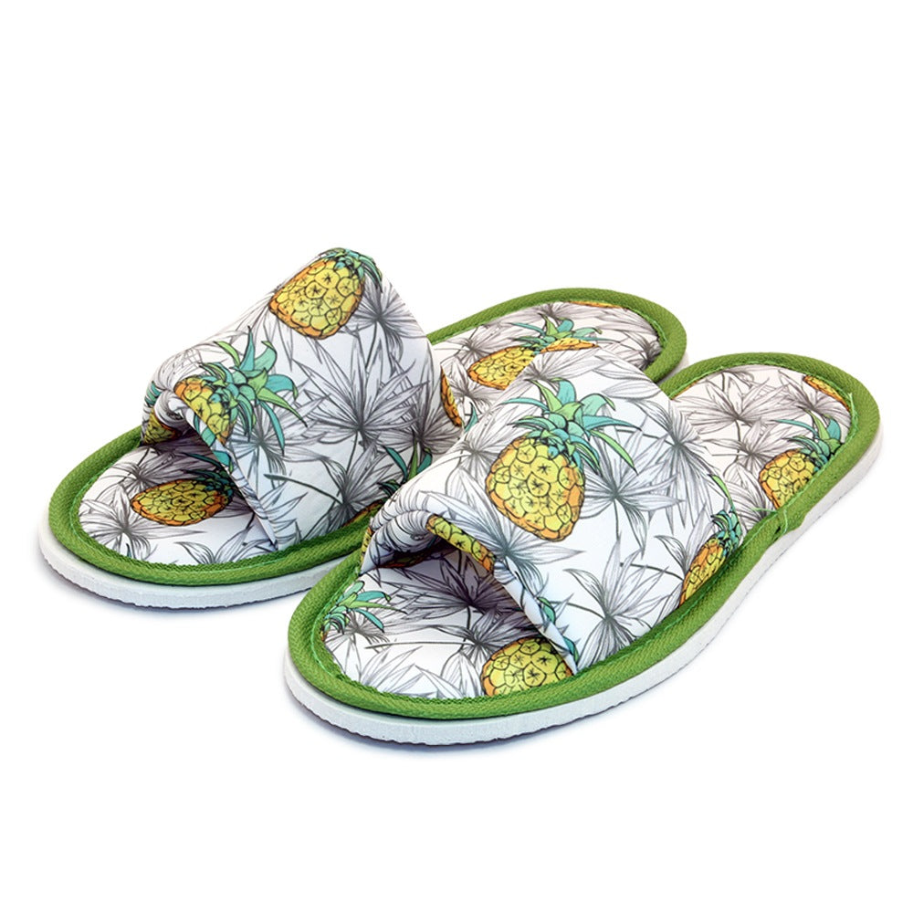 Chochili Women Open Toe Pineapple Home Garage Kitchen Dorm Slippers Lightweight - supplyity