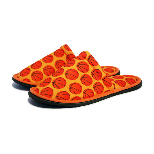 Chochili Men Basketball Home Slippers Red and Orange Lightweight Silent Walk Size 8 to 10 - supplyity