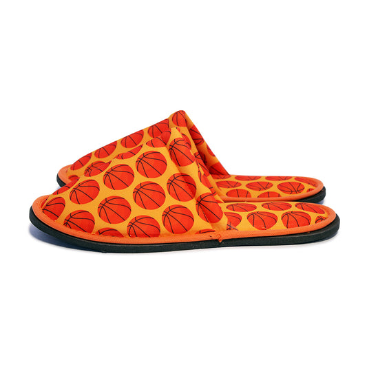Chochili Men Basketball Home Slippers Red and Orange Lightweight Silent Walk Size 8 to 10 - supplyity