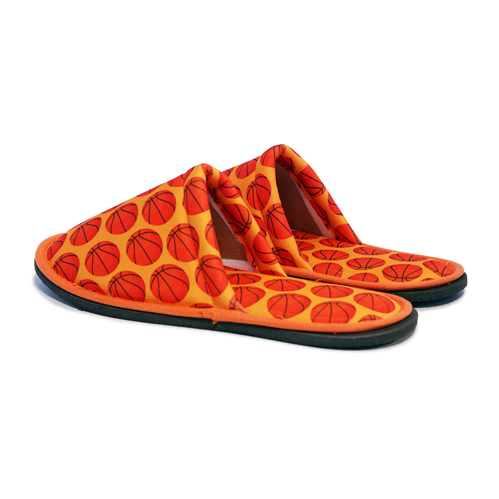 Chochili Men Basketball Home Slippers Red and Orange Lightweight Silent Walk Size 8 to 10 - supplyity