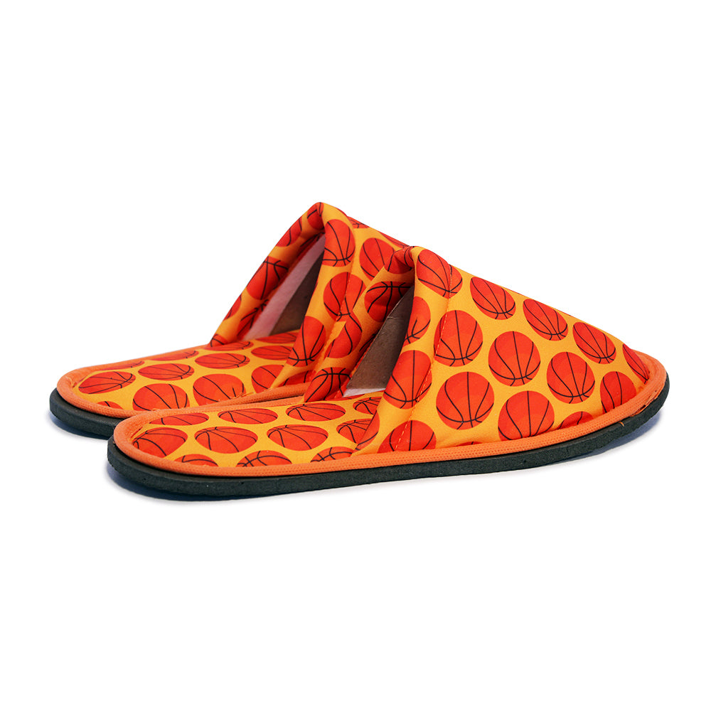Chochili Men Basketball Home Slippers Red and Orange Lightweight Silent Walk Size 8 to 10 - supplyity