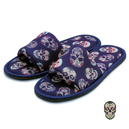 Chochili Men Big Skull Open Toe Home Garage Kitchen Dorm Slippers Lightweight - supplyity
