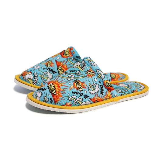 Chochili Men Bang Home Slippers Green and Yellow Lightweight Silent Walk Size 8 to 10 - supplyity