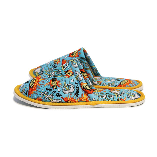 Chochili Men Bang Home Slippers Green and Yellow Lightweight Silent Walk Size 8 to 10 - supplyity