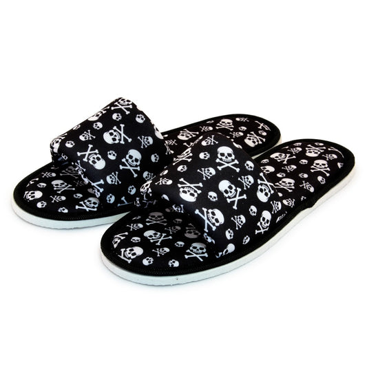 Chochili Men Danger Skull Open Toe Home Garage Kitchen Dorm Slippers - supplyity