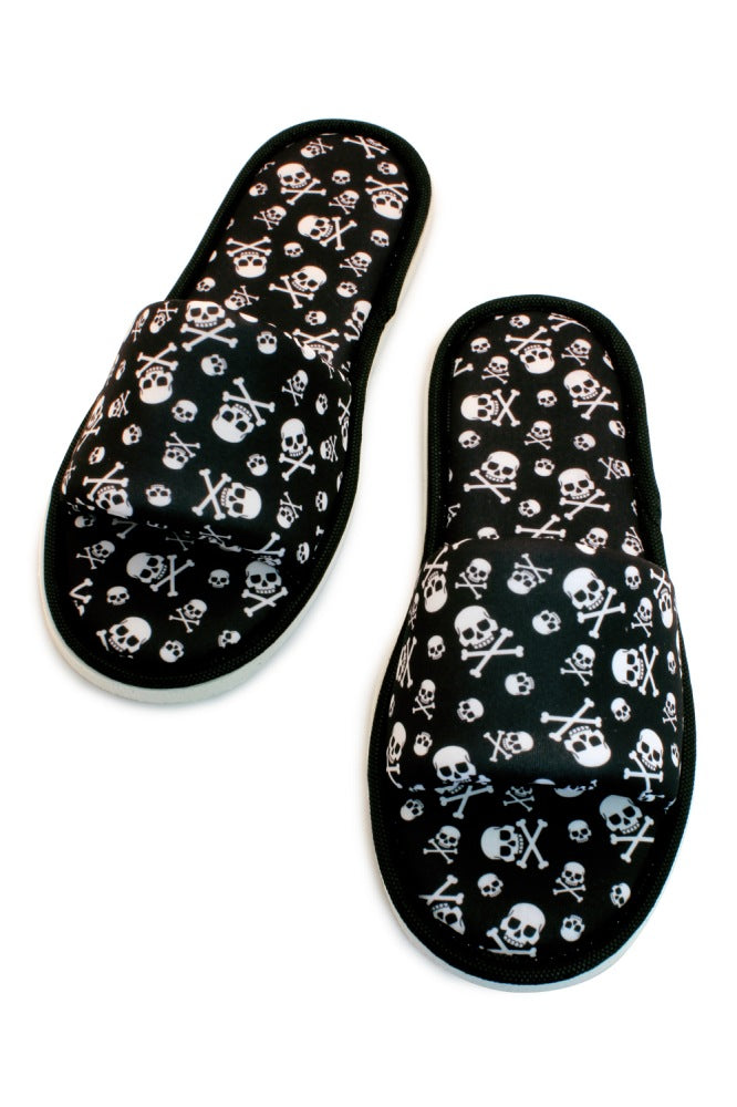 Chochili Men Danger Skull Open Toe Home Garage Kitchen Dorm Slippers - supplyity