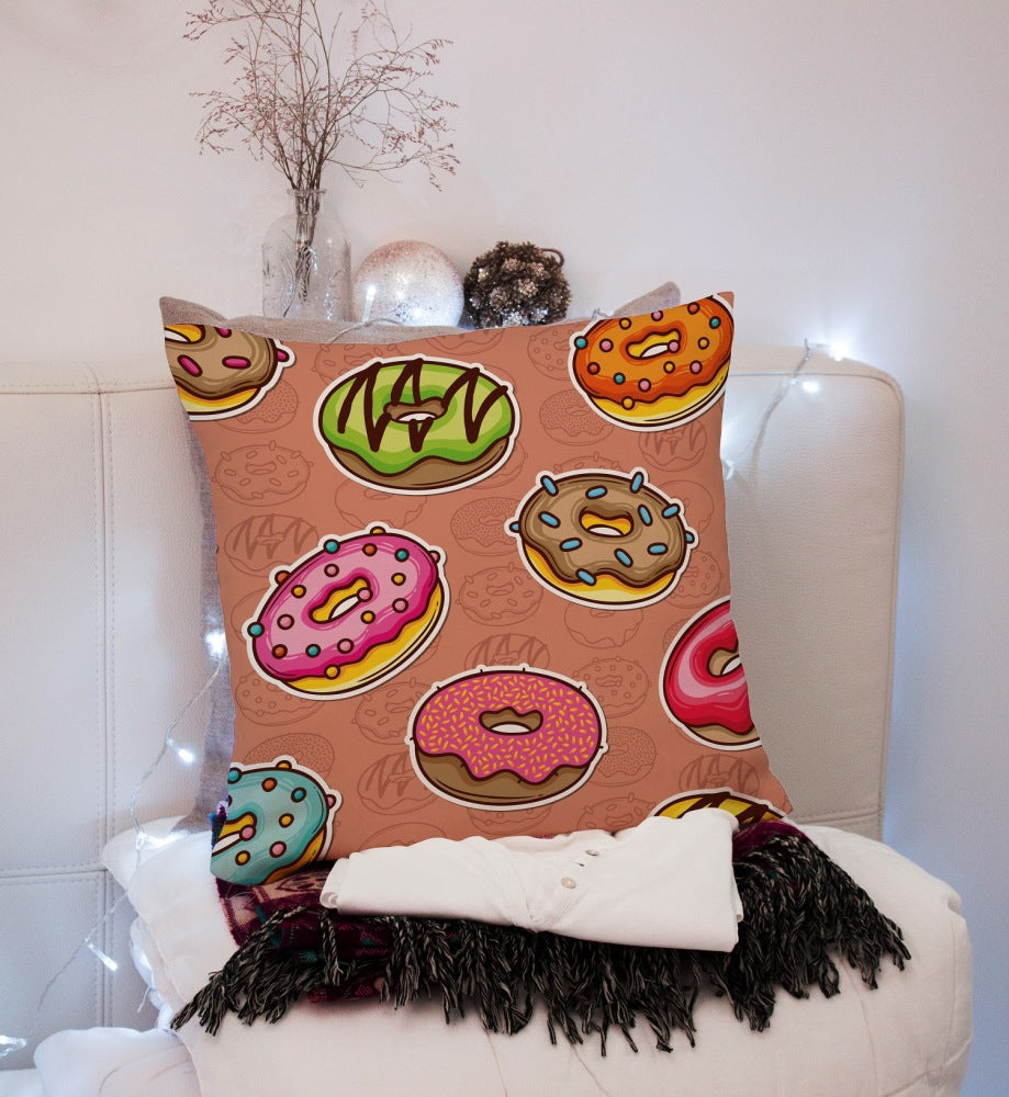 Chochili Home Donuts Decor Graphic Pillow Cases Cushion Cover 18X18 - supplyity