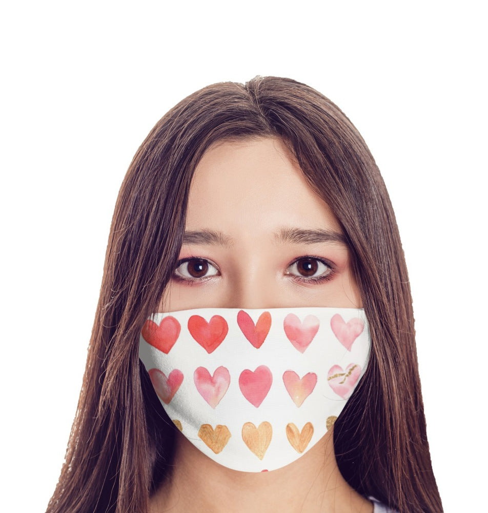 Chochili Women Trendy Heart Love Home Garage Kitchen Dorm and Mask Pack - supplyity