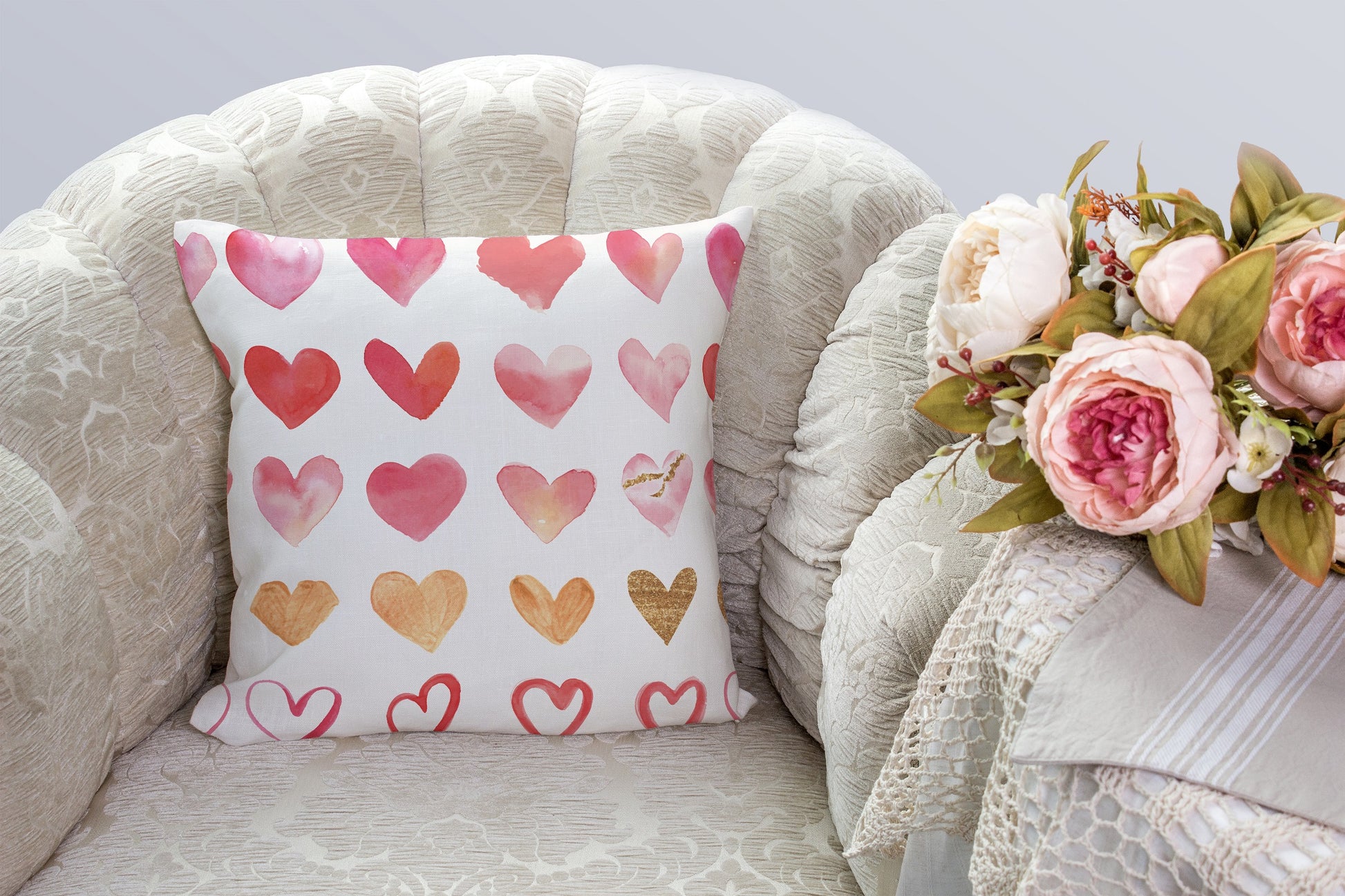 Gift Pack for Her Love Slippers and Pillow Case Pack Home Decor Graphic Pillow Cases Cushion Cover - supplyity