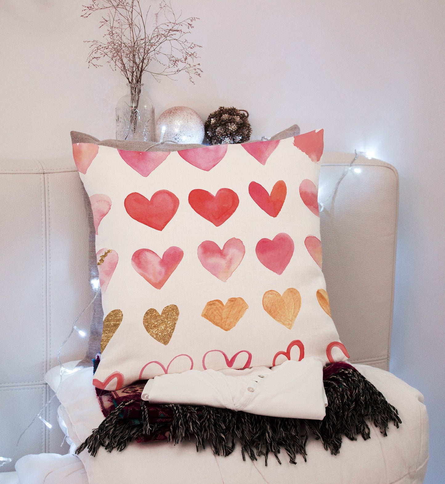 Gift Pack for Her Love Slippers and Pillow Case Pack Home Decor Graphic Pillow Cases Cushion Cover - supplyity