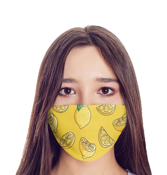 Chochili Men Trendy Lemon Home Garage Kitchen Dorm Slippers and Mask Pack - supplyity