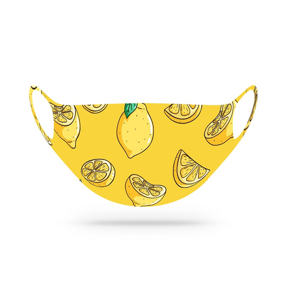 Chochili Men Trendy Lemon Home Garage Kitchen Dorm Slippers and Mask Pack - supplyity