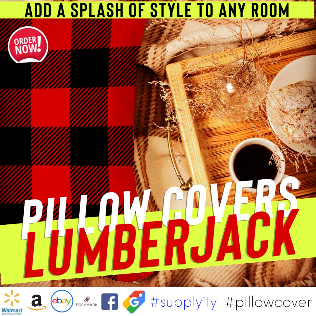 Chochili Home Lumberjack Decor Graphic Pillow Cases Cushion Cover 18X18 - supplyity