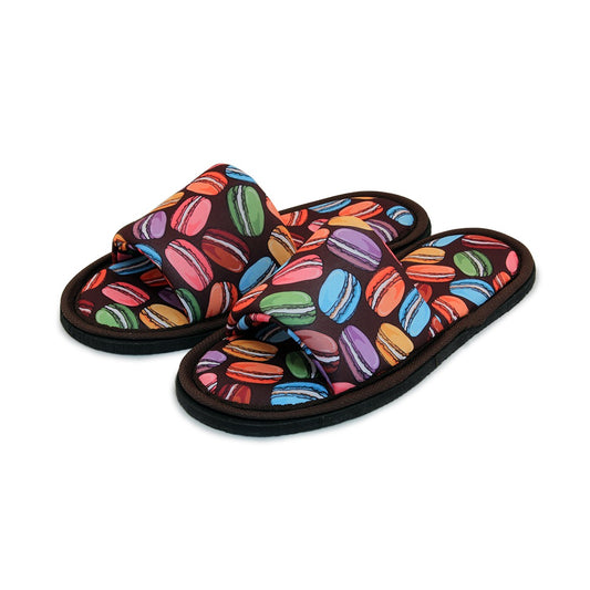 Chochili Women Macaron Open Toe Home Garage Kitchen Dorm Slippers Black and Green - supplyity