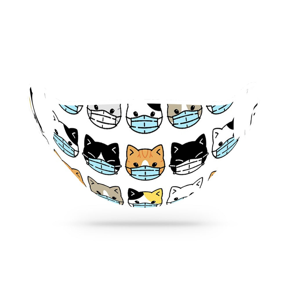 Chochili Women Trendy Colorful Masked Cat Home Garage Kitchen Dorm and Mask Pack - supplyity