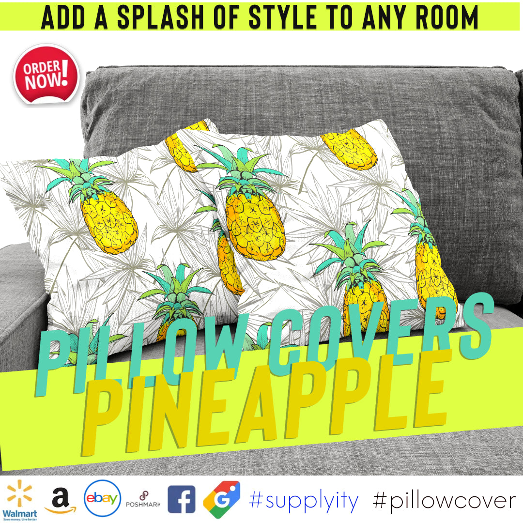 Chochili Home Pineapple Decor Graphic Pillow Cases Cushion Cover 18X18 - supplyity