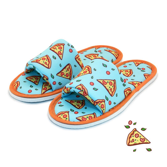 Chochili Women Pizza Slices Open Toe Home Garage Kitchen Dorm Slippers Orange - supplyity