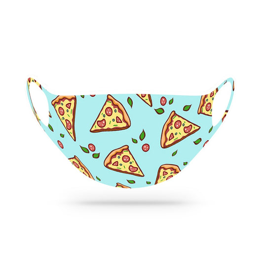 Chochili Men Trendy Pizza Slices Home Garage Kitchen Dorm Slippers and Mask Pack - supplyity
