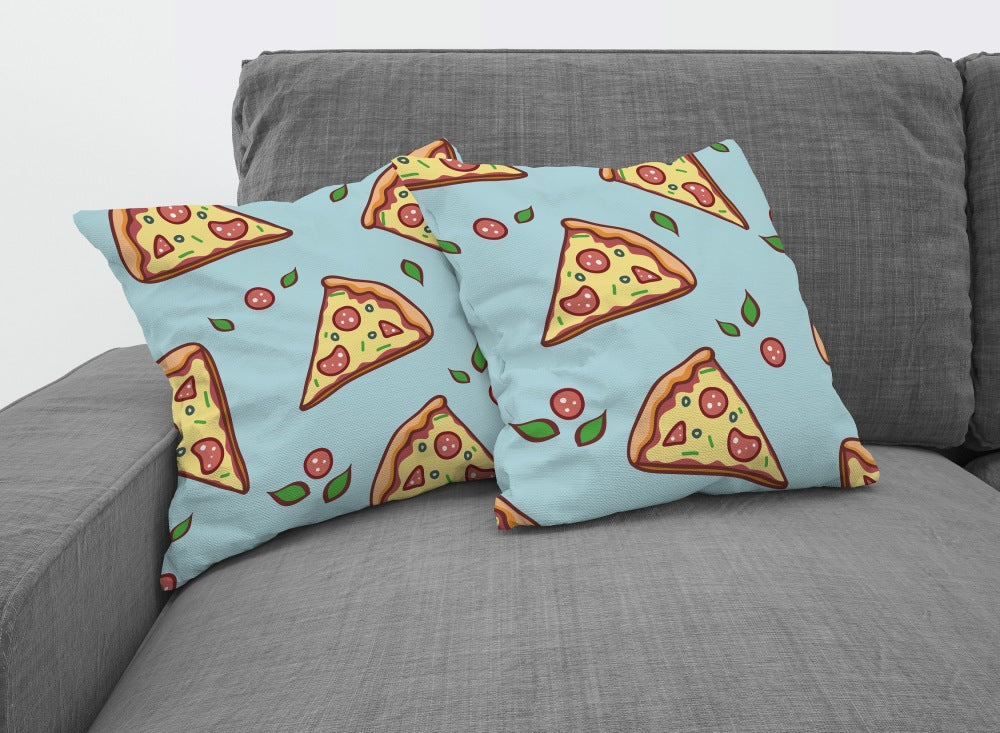 Chochili Home Pizza Slices Decor Graphic Pillow Cases Cushion Cover 18X18 - supplyity