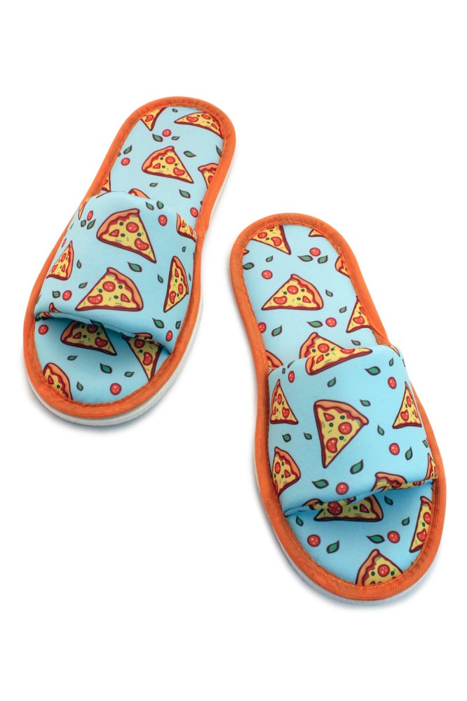 Chochili Women Pizza Slices Open Toe Home Garage Kitchen Dorm Slippers Orange - supplyity