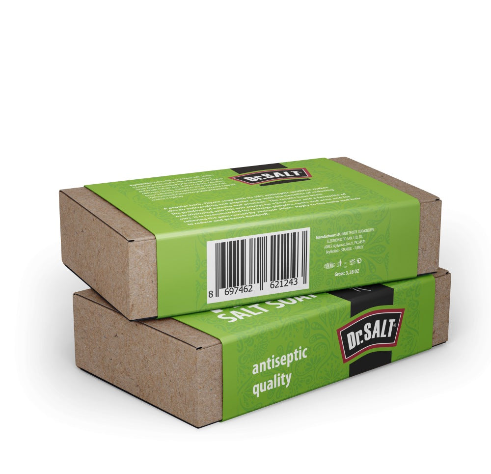 Dr Salt Rich Mineral Natural Thyme Salt Soap (2 Bars) Facial Rashes, Skin Problems, Varicose Vein Problems - supplyity