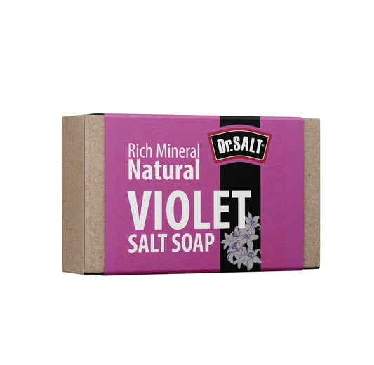 Dr.Salt Rich Mineral Natural Violet Salt Soap (2 Bars) Deep Cleaning, Remove Skin Spots, Healthy Hair - supplyity