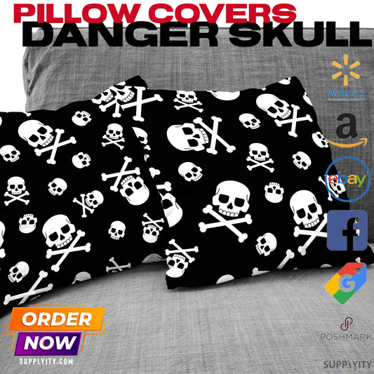 Black Skull Deco Chochili Pillow Covers Add Dark Charm to Bedrooms