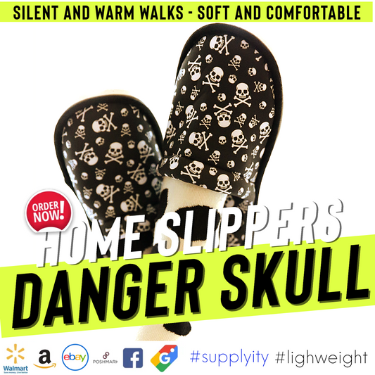 Bold Edge: Danger Slippers Thrill with Cozy Home Style