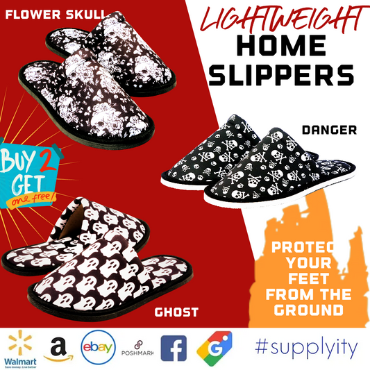 Floral Fright: Flower Ghost Danger Slippers Wow Guests