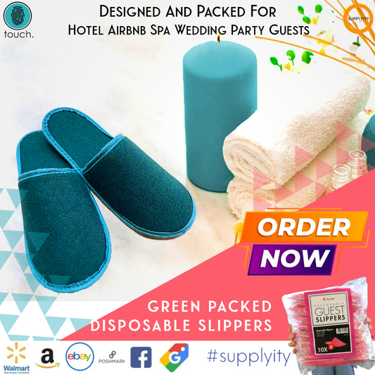 Relax with Green Cotton Chochili Disposable Slippers, perfect for hotels, Airbnb, and spas seeking #luxury and eco-charm! These slippers offer plush #comfort for a cozy stay. Imagine slipping into these soft green wonders—your feet wrapped in cotton ...