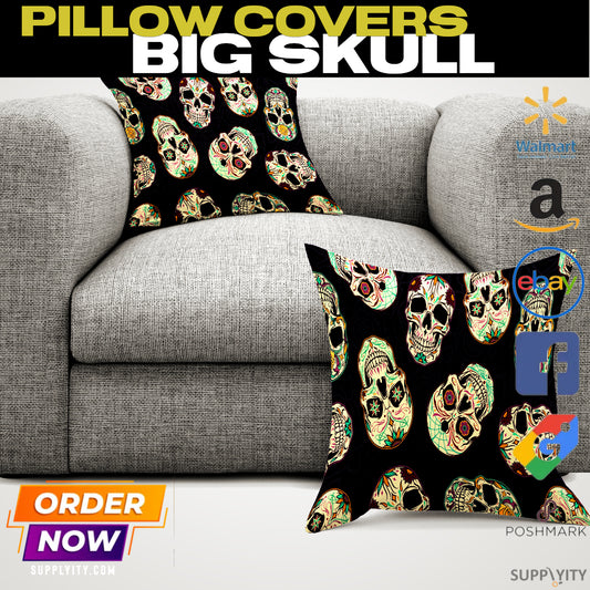 Big Skull Discount Chochili Pillow Covers Offer Edgy Comfort at Great Value